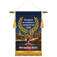 8" x 12" Custom Digitally Printed Podium Banner Straight Bottom with... from...