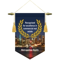 8" x 12" Custom Digitally Printed Podium Banner V Bottom without... from ASI...