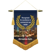 8" x 12" Custom Digitally Printed Podium Banner V Bottom with... from ASI...