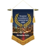 8" x 12" Podium Banner, V Cut/ with Fringe