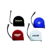 Tape measure with wristband, locking and retractable button.... from ASI...