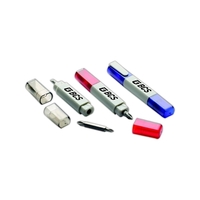 Pocket screwdriver set with phillips and flathead screwdriver bits, pocket...