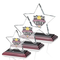 Sudbury VividPrint™ Star Award features a beautifully beveled 1/2" thick...