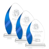 The Sherborne Starfire Crystal Award features an elegant Blue Metallic...