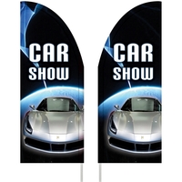 3' x 8' Custom Double Sided half drop flag made of... from ASI 80228 Quinn