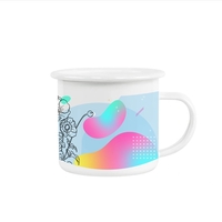 12oz. White Enamel Cup