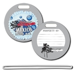 Round Metal Luggage Tag (4")