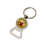 Round Metal Bottle Opener Keychain