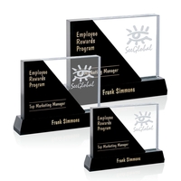 Black and clear optical crystal square award.... from ASI 84592 St Regis...