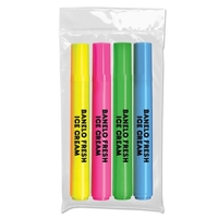 Broadline Fluorescent Highlighters in a plastic pouch.... from ASI 67675...