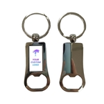 Rectangular Metal Bottle Opener Keyring