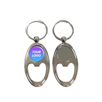 Bottle opener keychain with epoxy doming on 1 side and shipping... from ASI...