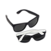 Adult rubber sunglasses with black frame and colored temples.... from ASI...