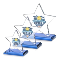 Sudbury VividPrint™ Star Award features a beautifully beveled 1/2" thick...