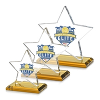 Sudbury VividPrint™ Star Award features a beautifully beveled 1/2" thick...