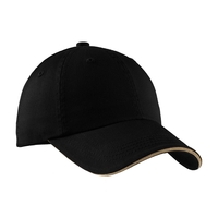 Port Authority Sandwich Bill Cap with Striped Closure.