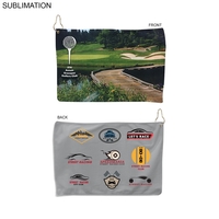 Sublimated Microfiber Terry Golf Towel 12x18