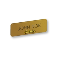 Satin Gold 1" x 3" Name Tag