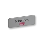 Satin Silver 1" x 3" Name Tag