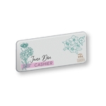 White Plastic 1.25" x 3" Name Tag