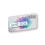 White Plastic 1.5" x 3" Name Tag