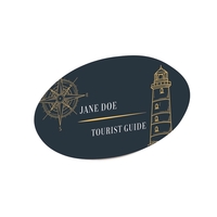 Oval Aluminum 3" x 2" Name Tag