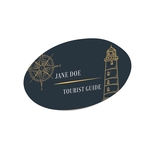Oval Aluminum 3" x 2" Name Tag