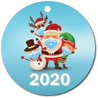 2 1/8" Round Metal Ornament