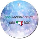 3" Round Metal Ornament