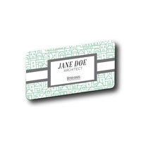 White Aluminum 1.5" x 3" Name Tag