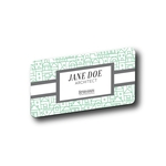 White Aluminum 1.5" x 3" Name Tag