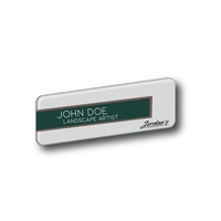 White Aluminum 1" x 3" Name Tag
