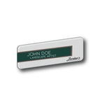 White Aluminum 1" x 3" Name Tag