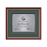 Baron Certificate TexEtch - Mahogany/Silver