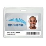 Horizontal Heavy-Duty Vinyl Proximity Card/Badge Holder