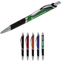 Hennessy Pen comes with chrome clip and trim plus rubber grip.... from ASI...