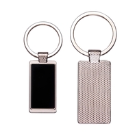 Rectangular Reflective Metal Keychain
