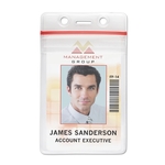 Vertical Resealable Anti-Print-Transfer Vinyl Badge Holders