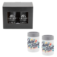 Basecamp Icey gift set with two 3.5" x 5" stainless steel... from ASI 88060...