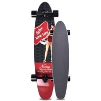 Fully equipped kicktail longboard made from a sturdy Canadian Maple... from...