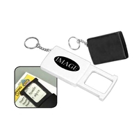 4X Magnifier key chain with light