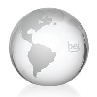 Clear/Frosted globe with frosted land desk accessory, 3" dia.... from ASI...