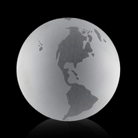 Clear/Frosted globe with frosted ocean desk accessory, 3" dia.... from ASI...
