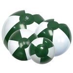 Inflatable Forest Green and White Beach Balls