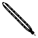 3/4" Cotton Lanyard with Plastic Clamshell & Swivel Snap Hoo