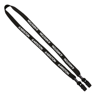 5/8" x 16" double-ended polyester lanyard with metal crimp and metal... from...