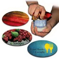 Full bleed 4 color Dye Sublimation printing. 6" diameter circle. Poly... from...