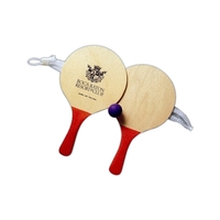 Kanaka beach game with 2 wooden paddles, rubber ball and carrying... from ASI...