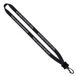 1/2" Smooth Nylon Lanyard with Plastic Clamshell & Swivel Sn