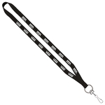 1/2" Polyester Lanyard with Sewn Metal Swivel Snap Hook